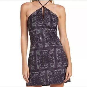 Elodie Paisley Halter Mini Dress size XS